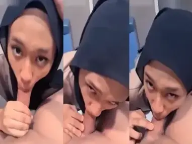 Hijab Binal Indo Sepong Kontol Gede Sampe Becek